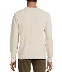 Rowm Long Sleeve Solid Crew Neck Sweater