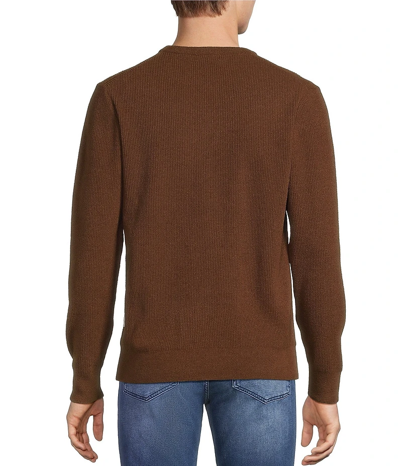 Rowm Long Sleeve Solid Crew Neck Sweater