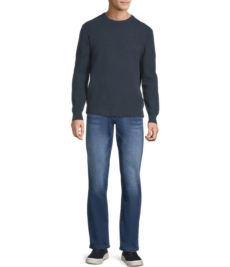 Rowm Long Sleeve Solid Crew Neck Sweater