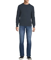 Rowm Long Sleeve Solid Crew Neck Sweater