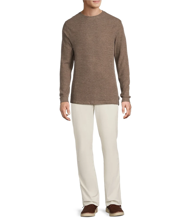 Rowm Long Sleeve Solid Ribbed Crew Shirt