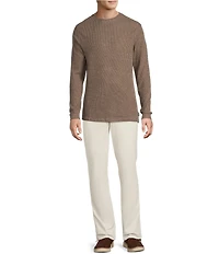 Rowm Long Sleeve Solid Ribbed Crew Shirt