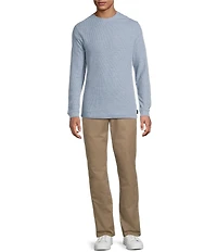 Rowm Long Sleeve Solid Ribbed Crew Shirt