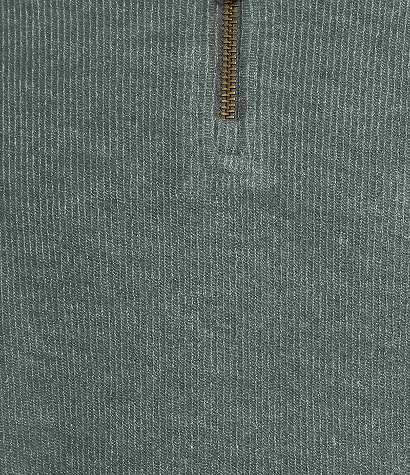 Rowm Long Sleeve Solid Ribbed Textured Q-Zip