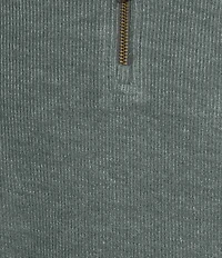 Rowm Long Sleeve Solid Ribbed Textured Q-Zip
