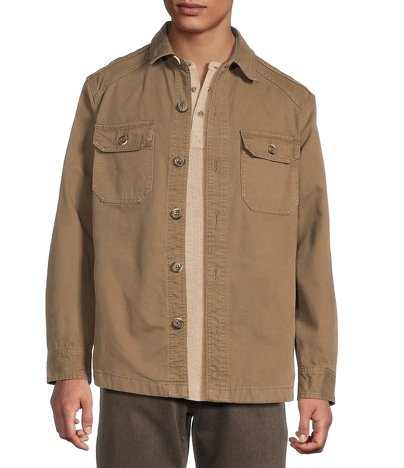 Rowm Long Sleeve Solid Shirt Jacket