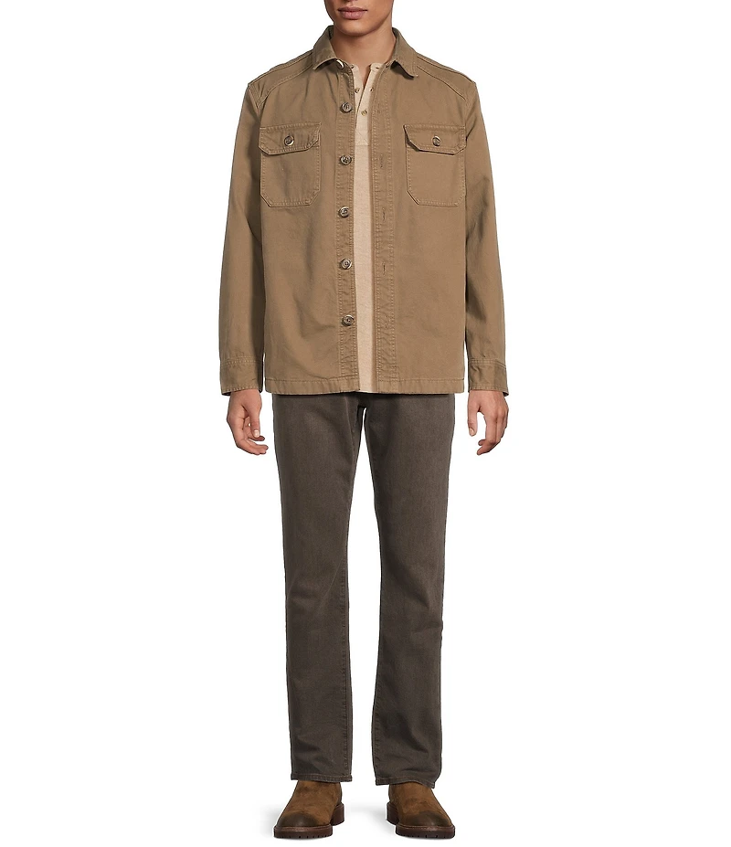 Rowm Long Sleeve Solid Shirt Jacket