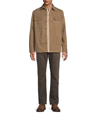 Rowm Long Sleeve Solid Shirt Jacket