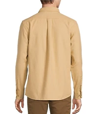 Rowm Long Sleeve Solid Textured Woven Shirt