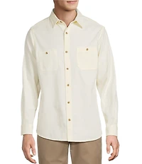 Rowm Long Sleeve Solid Textured Woven Shirt
