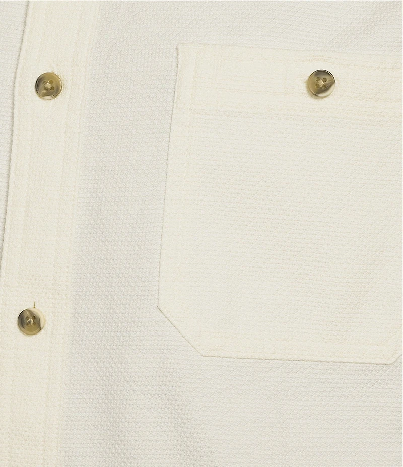 Rowm Long Sleeve Solid Textured Woven Shirt