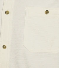 Rowm Long Sleeve Solid Textured Woven Shirt