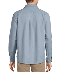 Rowm Long Sleeve Solid Textured Woven Shirt