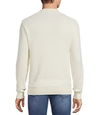 Rowm Long Sleeve Striped Johnny Collar Sweater