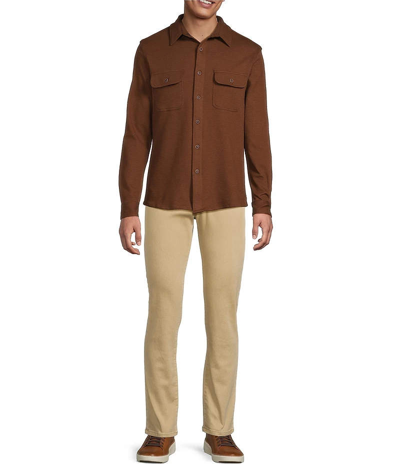 Rowm Long Sleeve Textured Coatfront Shirt