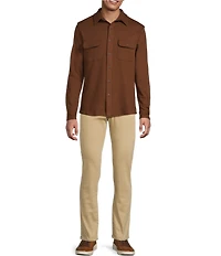 Rowm Long Sleeve Textured Coatfront Shirt