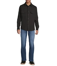 Rowm Long Sleeve Textured Button Front Shirt