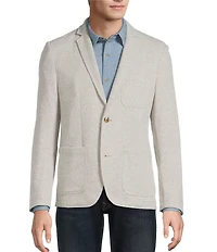 Rowm Long Sleeve Textured Knit Blazer