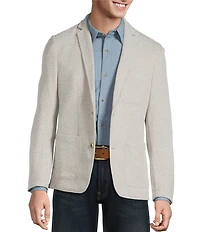 Rowm Long Sleeve Textured Knit Blazer