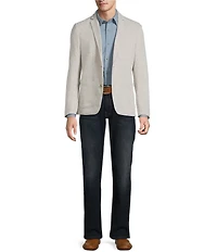 Rowm Long Sleeve Textured Knit Blazer