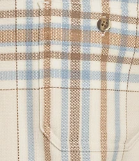 Rowm Long Sleeve Textured Large Plaid Slub Shirt