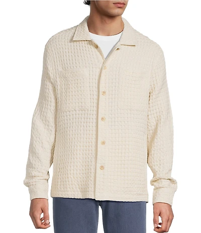 Rowm Long Sleeve Textured Shirt Jacket