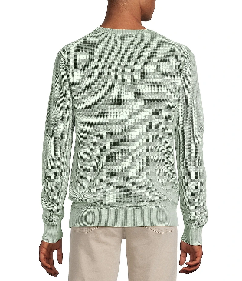 Rowm Long Sleeve Waffle Crew Neck Sweater
