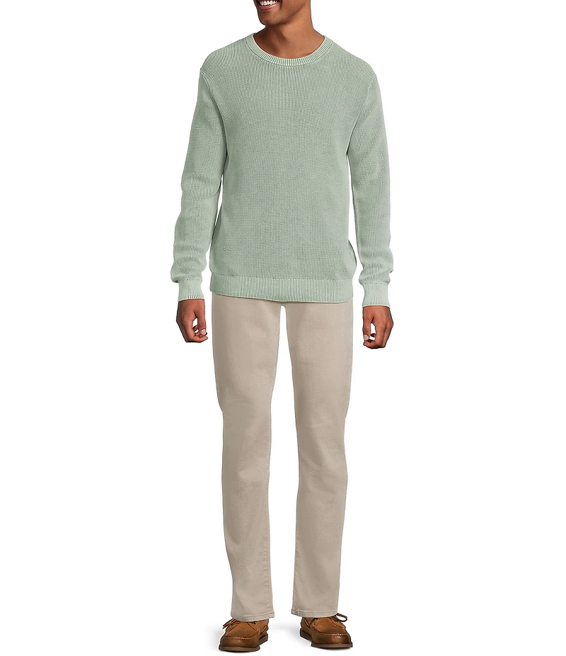 Rowm Long Sleeve Waffle Crew Neck Sweater