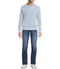Rowm Long Sleeve Waffle Crew Neck Sweater