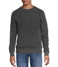 Rowm Long Sleeve Waffle Crew Neck Sweater