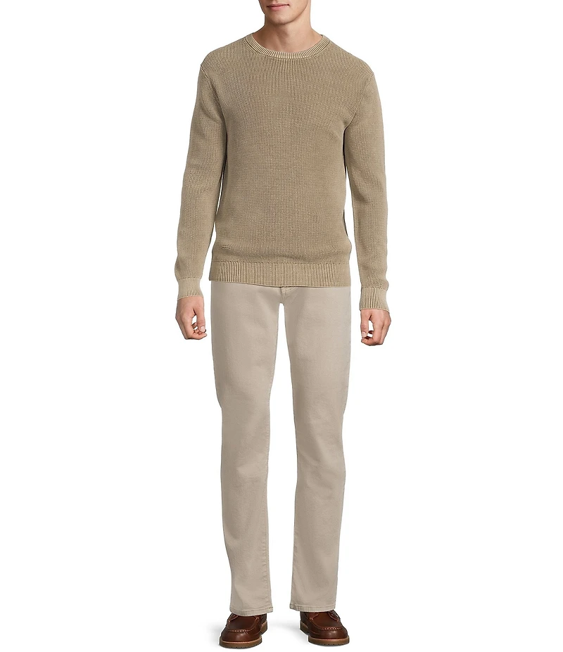 Rowm Long Sleeve Waffle Crew Neck Sweater