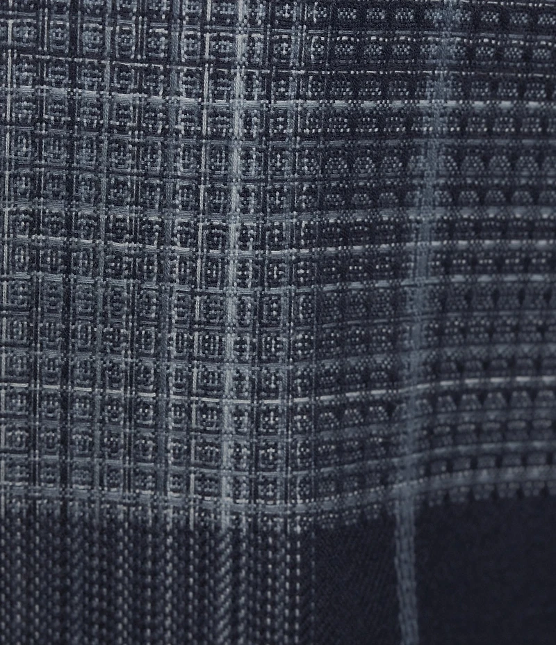 Rowm Long Waffle Plaid Shirt