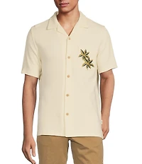 Rowm Outsider's Oasis Short Sleeve Embroidered Camp Weekender Shirt