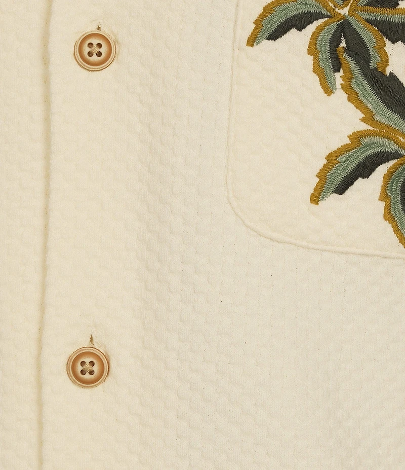 Rowm Outsider's Oasis Short Sleeve Embroidered Camp Weekender Shirt