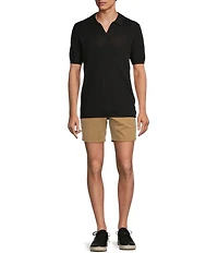 Rowm Outsider's Oasis Short Sleeve Solid Button Front Sweater Knit Shirt