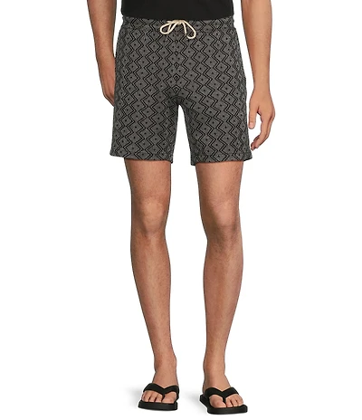 Rowm Outsider's Oasis Solid 7#double; Inseam Jacquard Knit Shorts