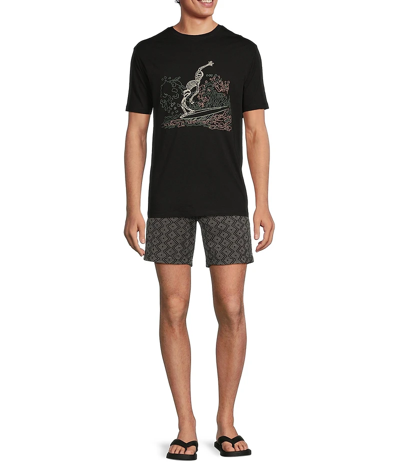 Rowm Outsider's Oasis Solid 7#double; Inseam Jacquard Knit Shorts