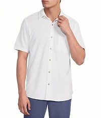 Rowm Performance Rec + Relax Short Sleeve Solid Textured Shirt