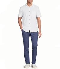 Rowm Performance Rec + Relax Short Sleeve Solid Textured Shirt