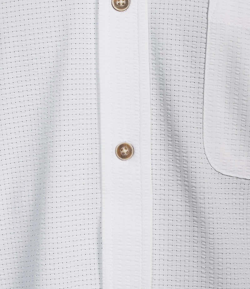 Rowm Performance Rec + Relax Short Sleeve Solid Textured Shirt