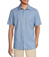 Rowm Performance Rec + Relax Short Sleeve Solid Textured Shirt