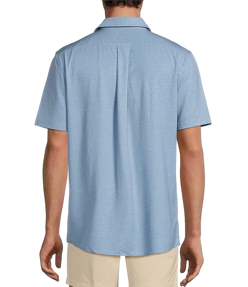 Rowm Performance Rec + Relax Short Sleeve Solid Textured Shirt