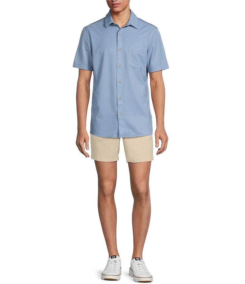 Rowm Performance Rec + Relax Short Sleeve Solid Textured Shirt