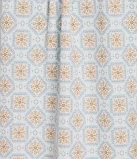 Rowm Performance Rec + Relax Short Sleeve Tile Print Textured Shirt