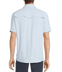 Rowm Performance Rec + Relax Short Sleeve Western Solid Textured Shirt