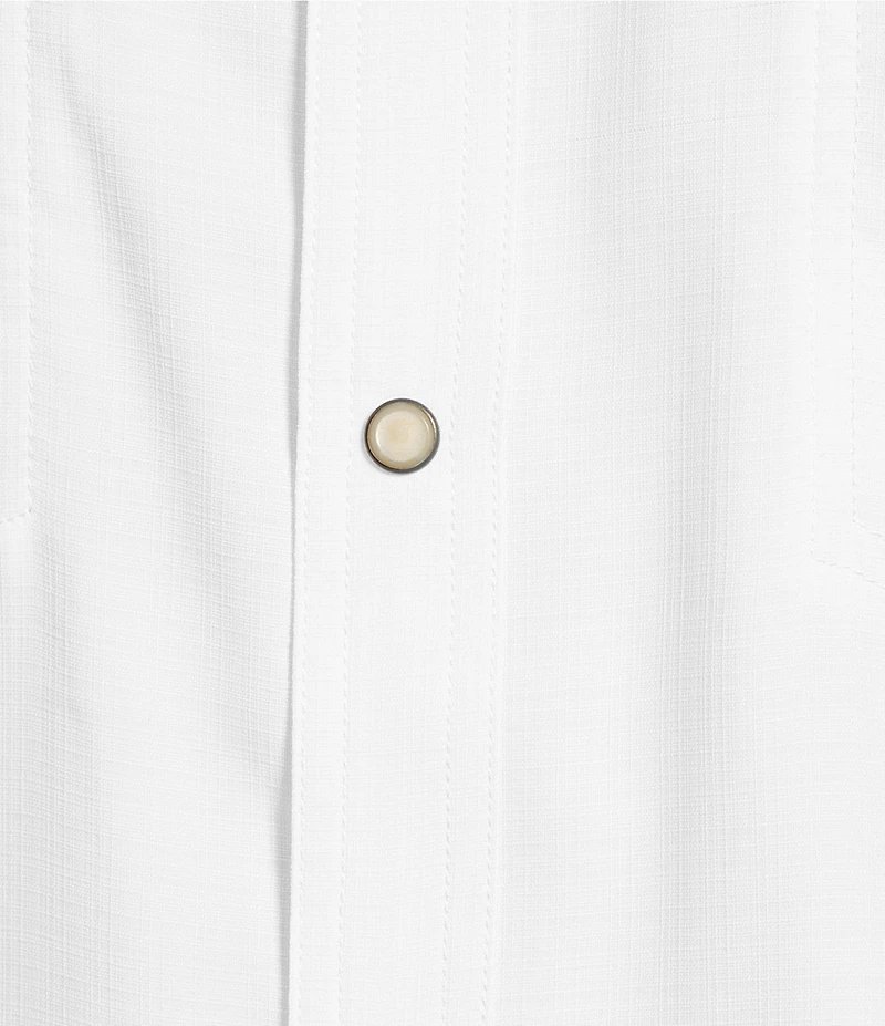 Rowm Performance Rec + Relax Short Sleeve Western Solid Textured Shirt