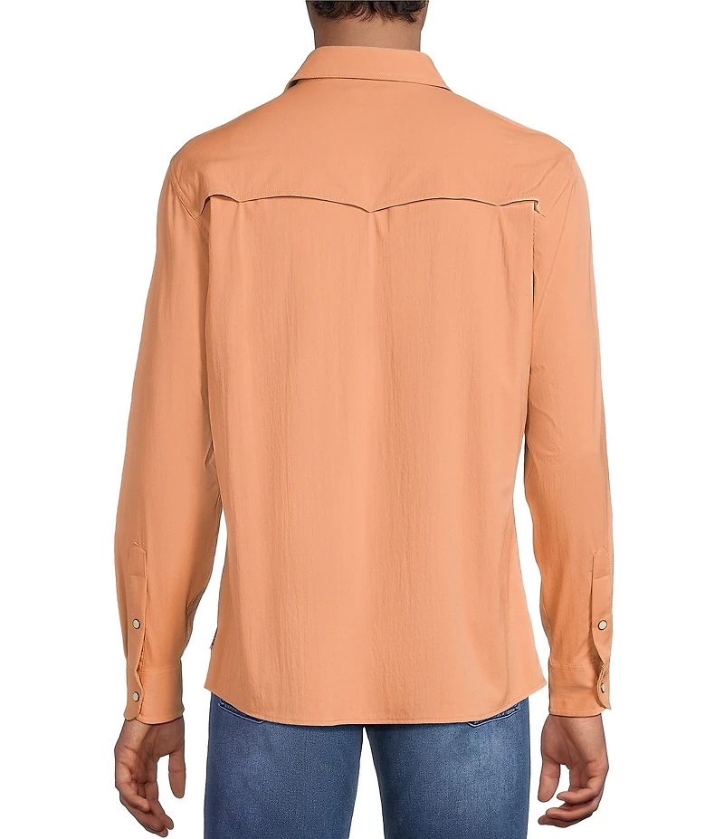 Rowm Rec + Relax Big & Tall Long Sleeve Solid Western Shirt