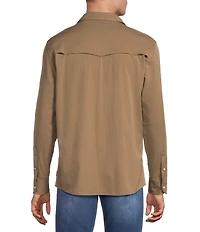 Rowm Rec + Relax Big & Tall Long Sleeve Solid Western Shirt