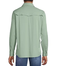 Rowm Rec + Relax Big & Tall Long Sleeve Solid Western Shirt
