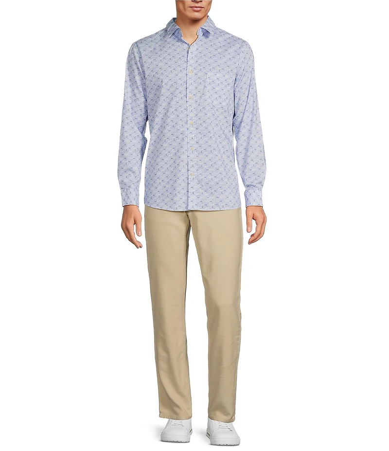Rowm Rec + Relax Long Sleeve Performance Burst Print Shirt